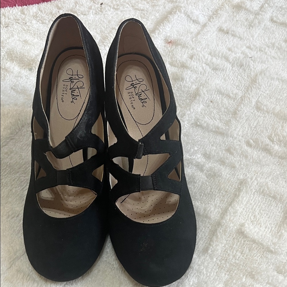 Life Stride Black Women's Heels
